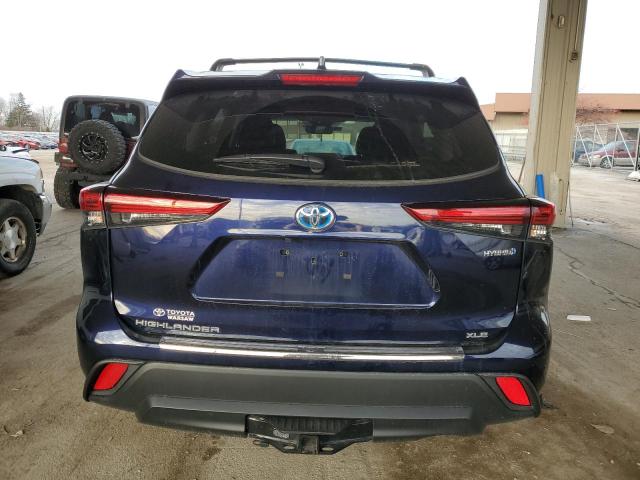 5TDKBRCH5PS574089 - 2023 TOYOTA HIGHLANDER HYBRID XLE BLUE photo 6