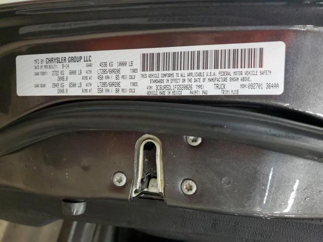 3C6UR5DL1FG520826 - 2015 RAM 2500 SLT ნაცრისფერი ფოტო 13