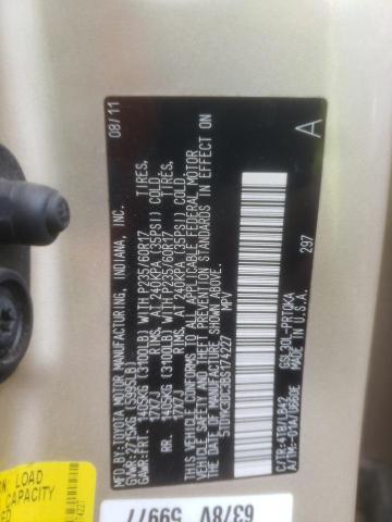 5TDYK3DC3BS174227 - 2011 TOYOTA SIENNA XLE GOLD photo 13