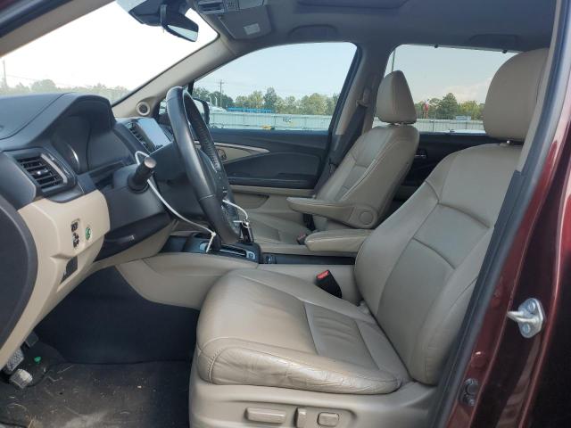 5FNYF5H50LB015019 - 2020 HONDA PILOT EXL BURGUNDY photo 7