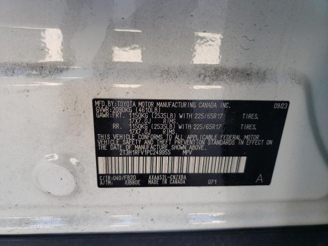 2T3H1RFV1PC249955 - 2023 TOYOTA RAV4 LE WHITE photo 13