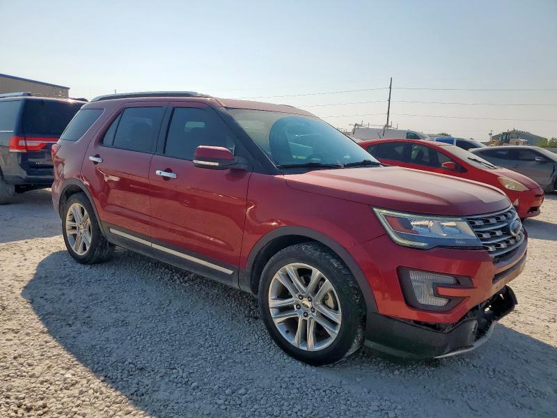 1FM5K7F86HGD98285 - 2017 FORD EXPLORER LIMITED Rojo foto 4