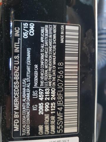 55SWF4JB8FU075618 - 2015 MERCEDES-BENZ C 300 黑色 照片 12