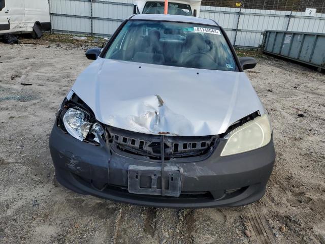 1HGES16435L009380 - 2005 HONDA CIVIC DX SILVER photo 5