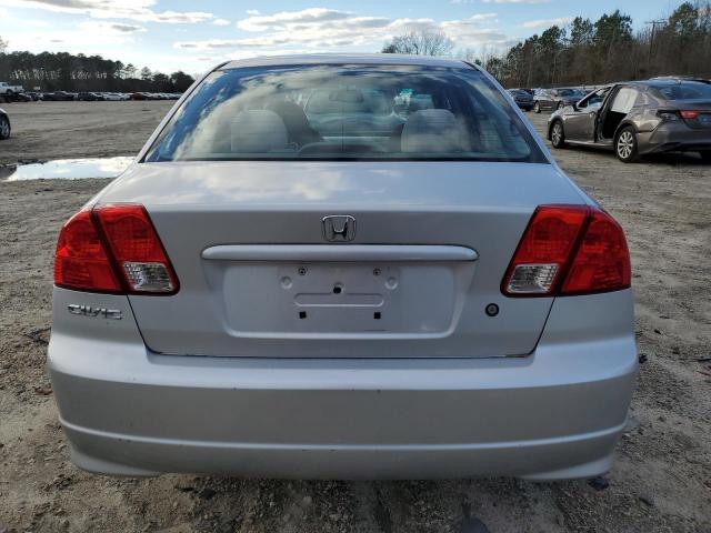 1HGES16435L009380 - 2005 HONDA CIVIC DX SILVER photo 6