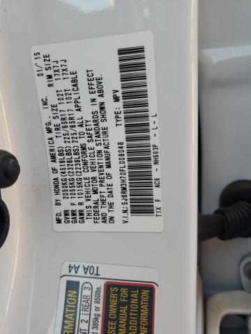 5J6RM3H70FL008048 - 2015 HONDA CR-V EXL WHITE photo 12