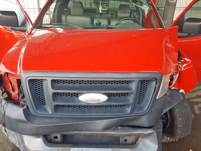 1FTRF12228KC74522 - 2008 FORD F150 RED photo 7