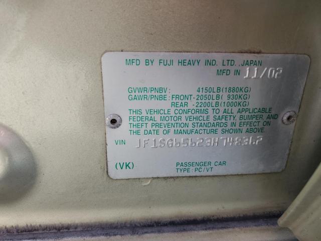 JF1SG65623H748362 - 2003 SUBARU FORESTER 2.5XS Qəhvəyi foto 13