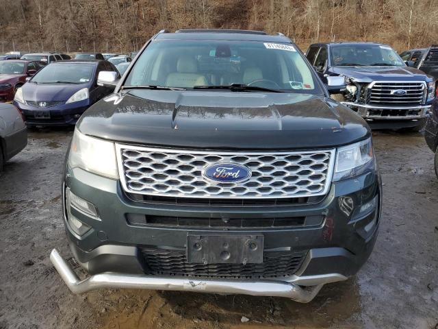 1FM5K8HT4GGA54895 - 2016 FORD EXPLORER PLATINUM GREEN photo 5