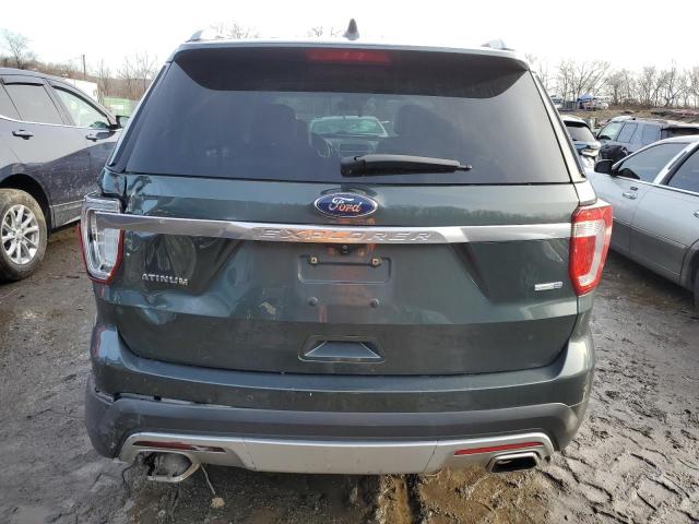 1FM5K8HT4GGA54895 - 2016 FORD EXPLORER PLATINUM GREEN photo 6