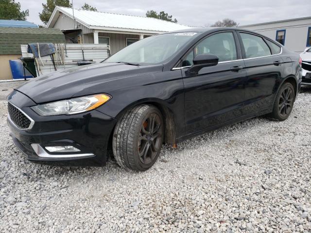 3FA6P0HD7JR213743 - 2018 FORD FUSION SE BLACK photo 1