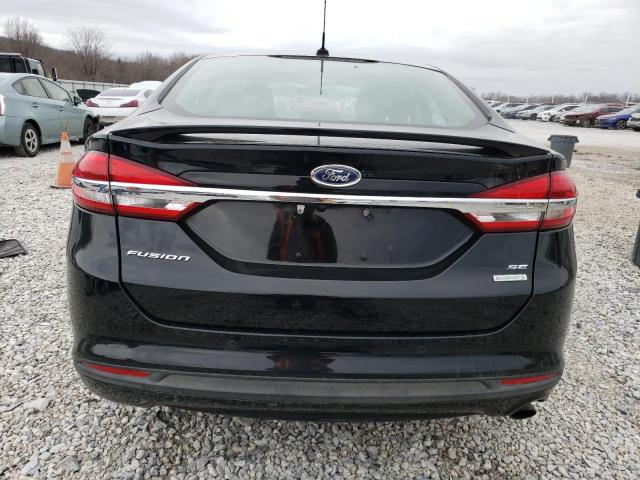 3FA6P0HD7JR213743 - 2018 FORD FUSION SE BLACK photo 6