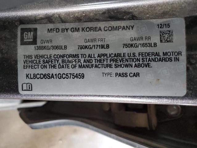 KL8CD6SA1GC575459 - 2016 CHEVROLET SPARK 1LT Gri fotoğraf 12