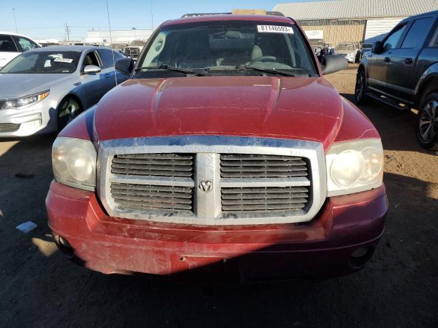 1D7HW42P27S103699 - 2007 DODGE DAKOTA SLT MAROON photo 5