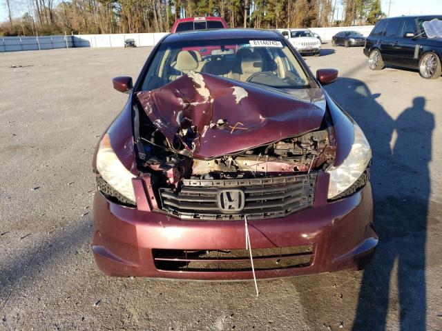 1HGCP2F79AA135113 - 2010 HONDA ACCORD EX BURGUNDY photo 5