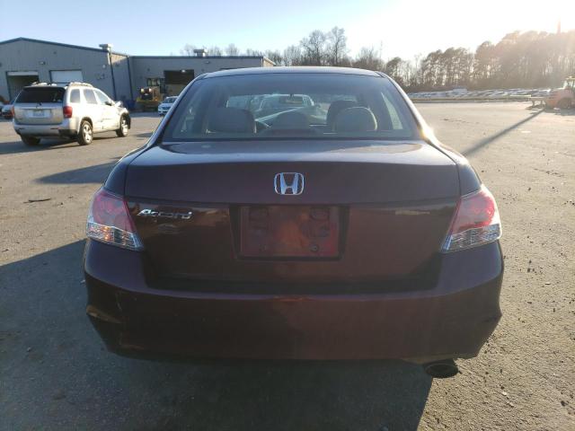 1HGCP2F79AA135113 - 2010 HONDA ACCORD EX BURGUNDY photo 6