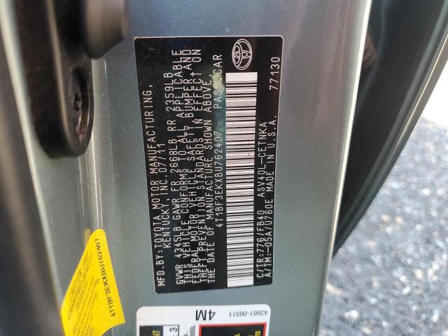 4T1BF3EKXBU762407 - 2011 TOYOTA CAMRY BASE GREEN photo 12