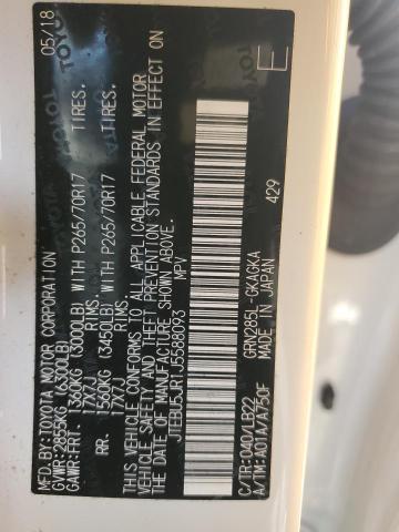 JTEBU5JR1J5588093 - 2018 TOYOTA 4RUNNER SR5/SR5 PREMIUM 白色 照片 13