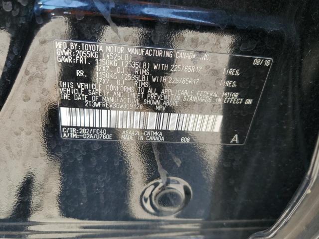 2T3WFREV3GW309128 - 2016 TOYOTA RAV4 XLE 黑色 照片 13