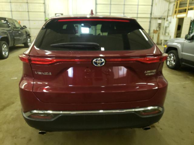 JTEAAAAH0MJ023804 - 2021 TOYOTA VENZA LE RED photo 6