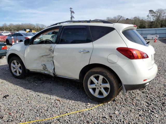 JN8AZ18U59W013770 - 2009 NISSAN MURANO S WHITE photo 2