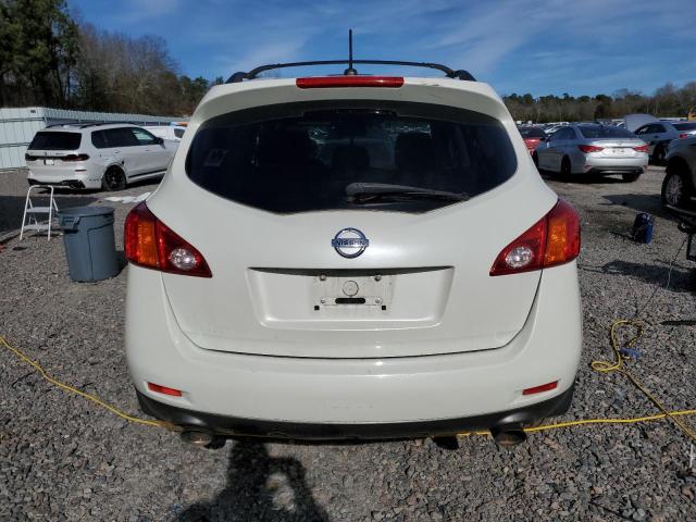 JN8AZ18U59W013770 - 2009 NISSAN MURANO S WHITE photo 6