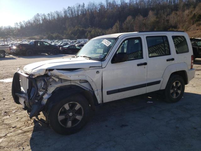 1J8GN28K78W250032 - 2008 JEEP LIBERTY SPORT WHITE photo 1