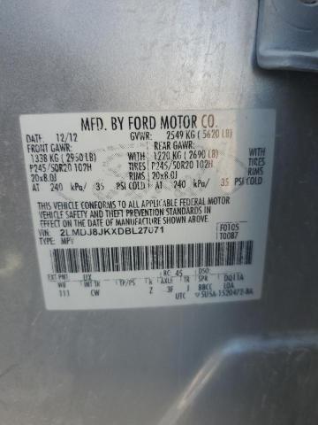 2LMDJ8JKXDBL27071 - 2013 LINCOLN MKX ვერცხლისფერი ფოტო 13