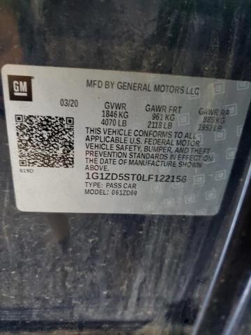 1G1ZD5ST0LF122156 - 2020 CHEVROLET MALIBU LT BLUE photo 12