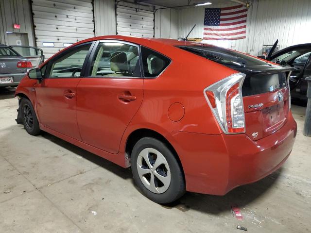 JTDKN3DU3C0335167 - 2012 TOYOTA PRIUS RED photo 2