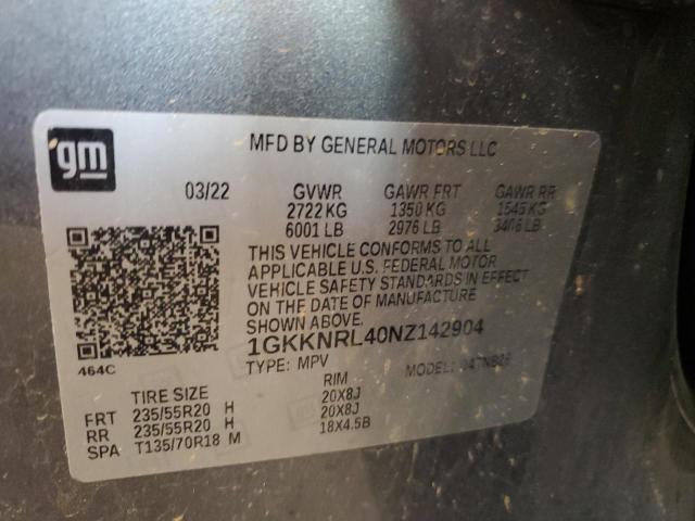 1GKKNRL40NZ142904 - 2022 GMC ACADIA SLE Gri fotoğraf 13