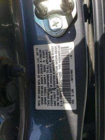 19XFB2F94DE214282 - 2013 HONDA CIVIC EXL رمادي صورة 12