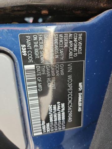 WD3PE7CCXC5629040 - 2012 MERCEDES-BENZ SPRINTER 2500 BLUE photo 12