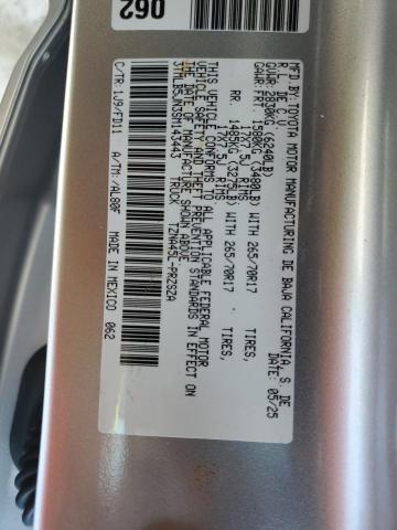 3TMLB5JN3SM143443 - 2025 TOYOTA TACOMA DOUBLE CAB Silber Foto 12