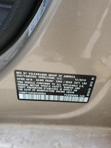 1VWBT7A3XGC022823 - 2016 VOLKSWAGEN PASSAT SE ذهبي صورة 12