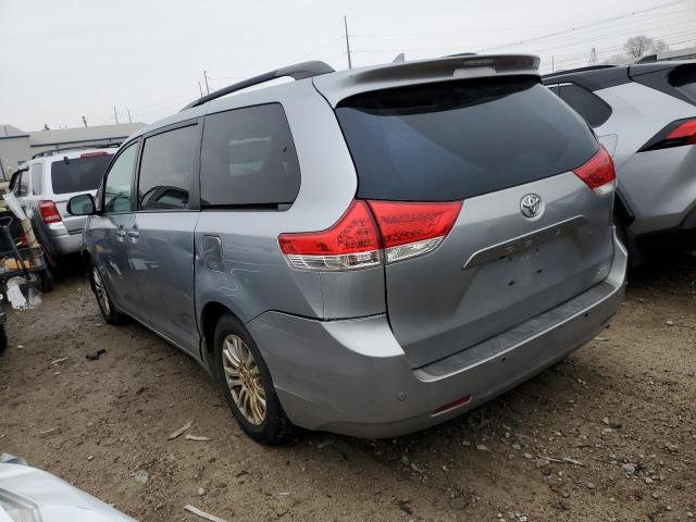 5TDYK3DC1ES449906 - 2014 TOYOTA SIENNA XLE SILVER photo 2