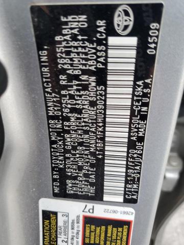 4T1BF1FK4HU390235 - 2017 TOYOTA CAMRY LE SILVER photo 13