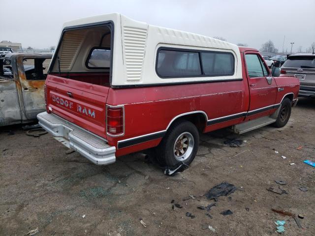 1B7FD04YXJS665640 - 1988 DODGE D-SERIES D100 RED photo 3