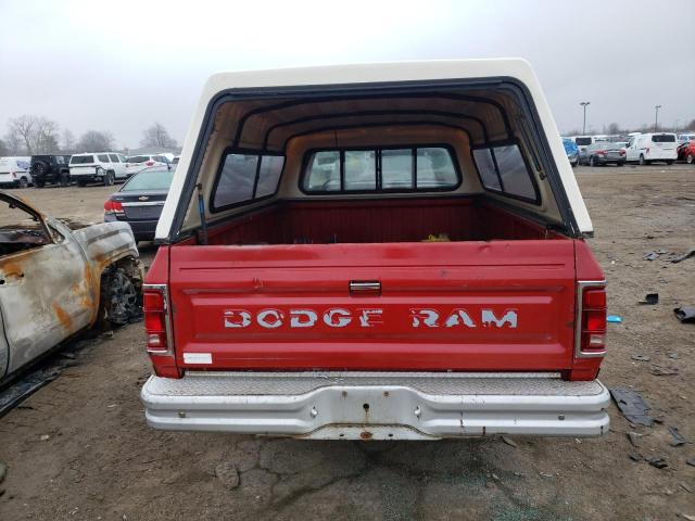 1B7FD04YXJS665640 - 1988 DODGE D-SERIES D100 RED photo 6