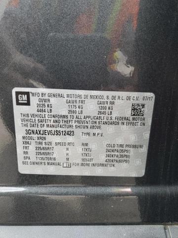 3GNAXJEV6JS512423 - 2018 CHEVROLET EQUINOX LT Graphite photo 12