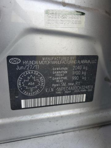 5NPEC4AB0CH324819 - 2012 HYUNDAI SONATA SE Silber Foto 12