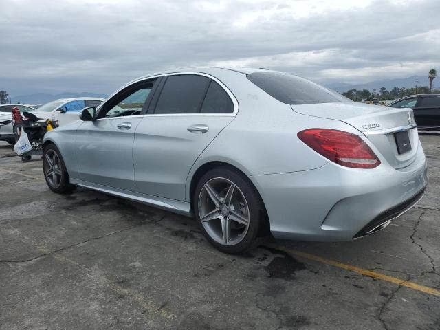 55SWF4KB5FU023538 - 2015 MERCEDES-BENZ C 300 4MATIC SILVER photo 2