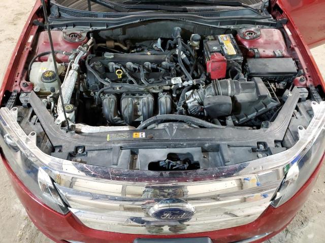 3FAHP0HA3AR254711 - 2010 FORD FUSION SE RED photo 11