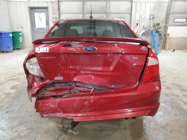 3FAHP0HA3AR254711 - 2010 FORD FUSION SE RED photo 6