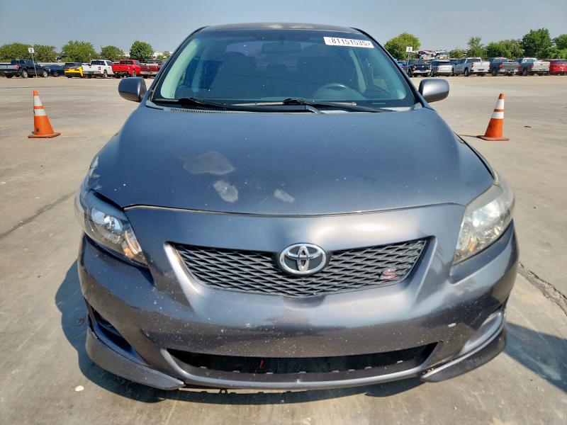 2T1BU40E19C120182 - 2009 TOYOTA COROLLA BASE رمادي صورة 5