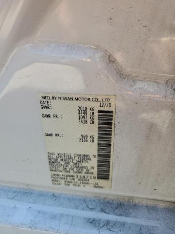 1N4BL4CW8MN338719 - 2021 NISSAN ALTIMA SR 白色 照片 12