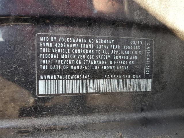 WVWHD7AJ8EW003143 - 2014 VOLKSWAGEN GTI BLACK photo 14