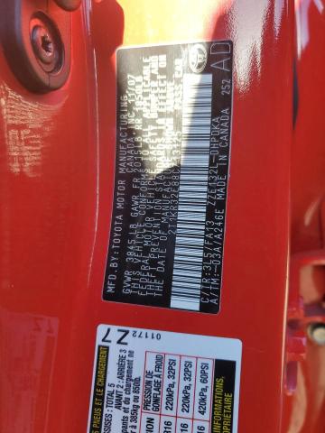 2T1KR32E88C713125 - 2008 TOYOTA COROLLA MA XR RED photo 12