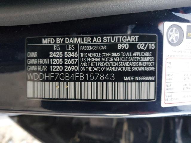 WDDHF7GB4FB157843 - 2015 MERCEDES-BENZ E 63 AMG-S BLUE photo 13