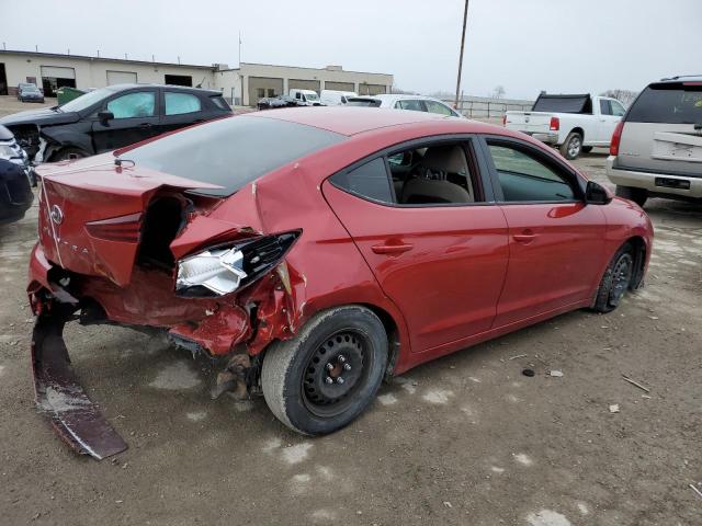 5NPD74LF9KH480128 - 2019 HYUNDAI ELANTRA SE RED photo 3